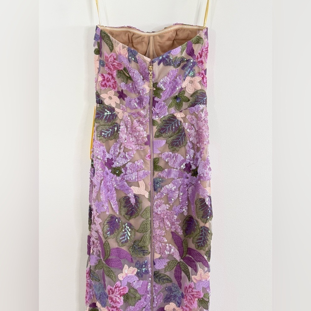 Bronx and Banco Dahlia Floral-Embellished Strapless Gown Size XS | US 2 - Picture 13 of 16